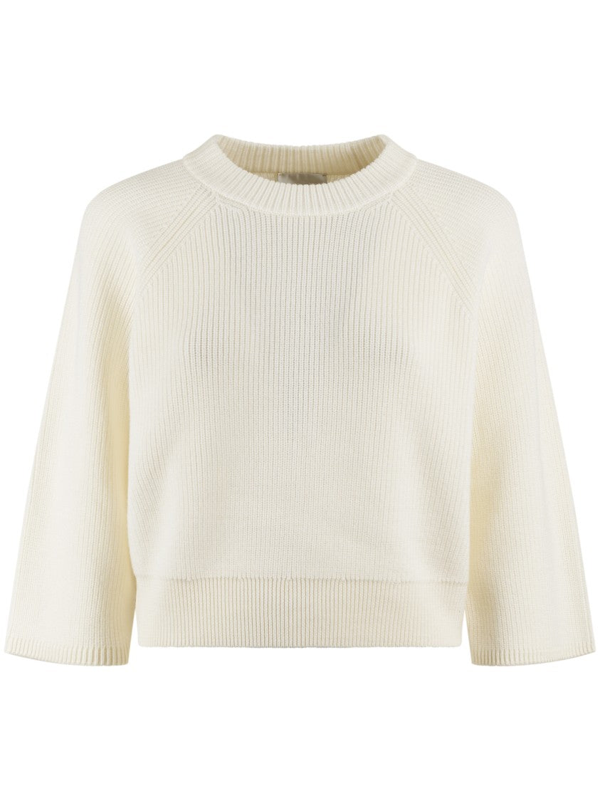 Forte Forte Half English Rib Roundneck Sweater In Soft Merino Wool
