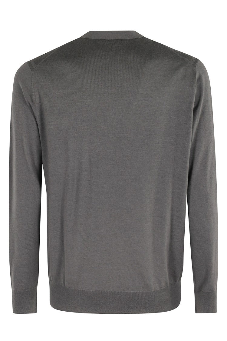 Paolo Pecora Mud-Colored Crew Neck Sweater