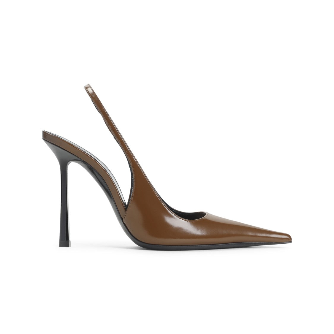 Saint Laurent Pointed Toe Slingback Pumps With High Stiletto Heel