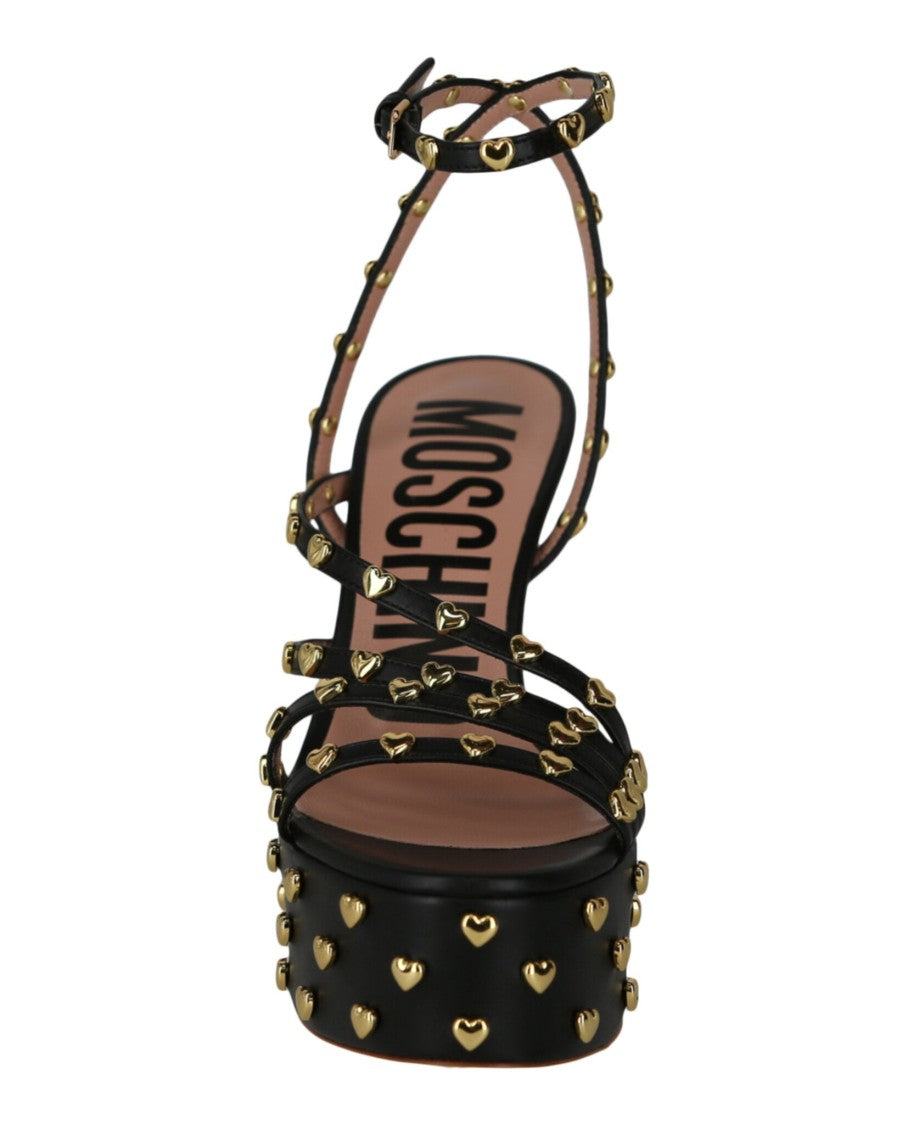 Moschino Heart Studded Platform Heels