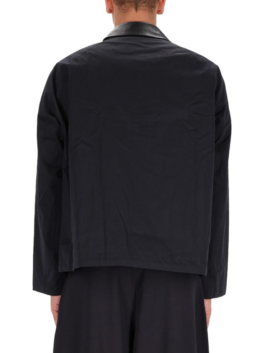 Studio Nicholson Boxy Cropped Black Sports Jacket