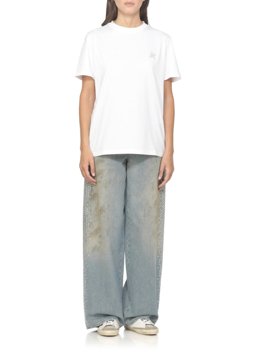 Golden Goose Iconic Star Emblem White Cotton T-Shirt