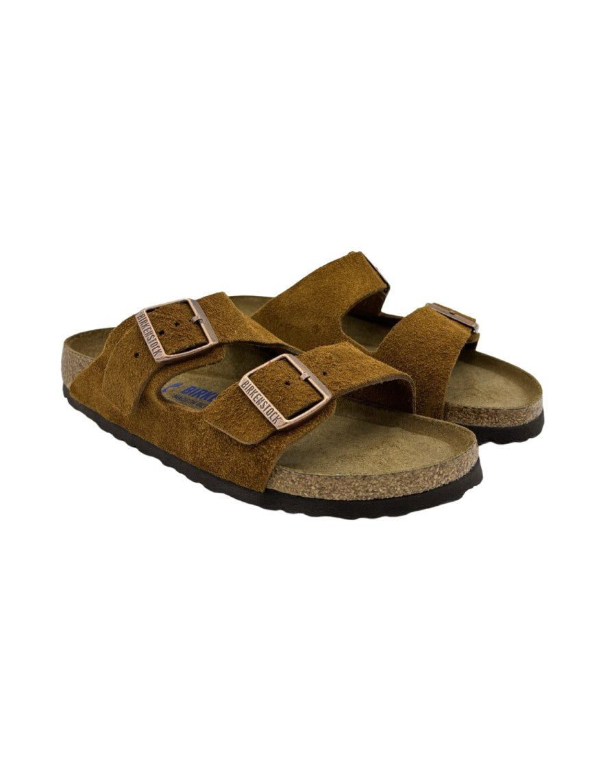 Birkenstock Suede Two-Strap Sandals With Adjustable Buckles