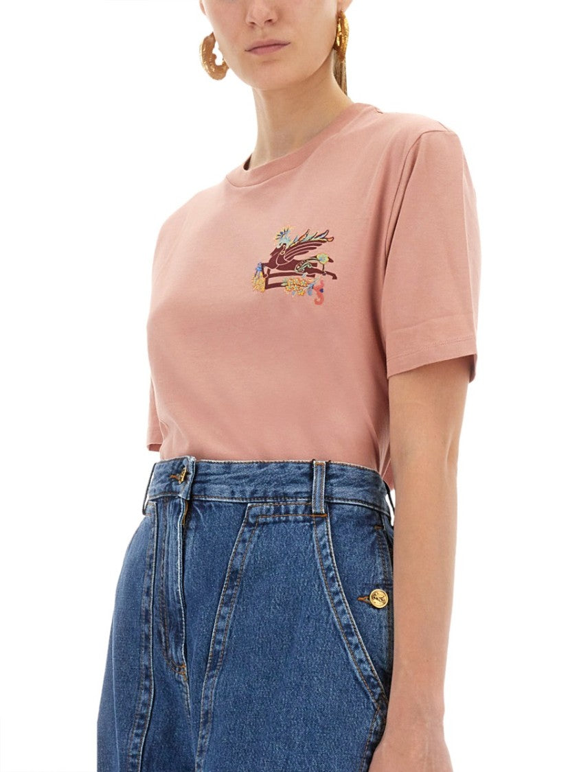 Etro Regular Fit T-Shirt With Intricate Pegasus Graphic