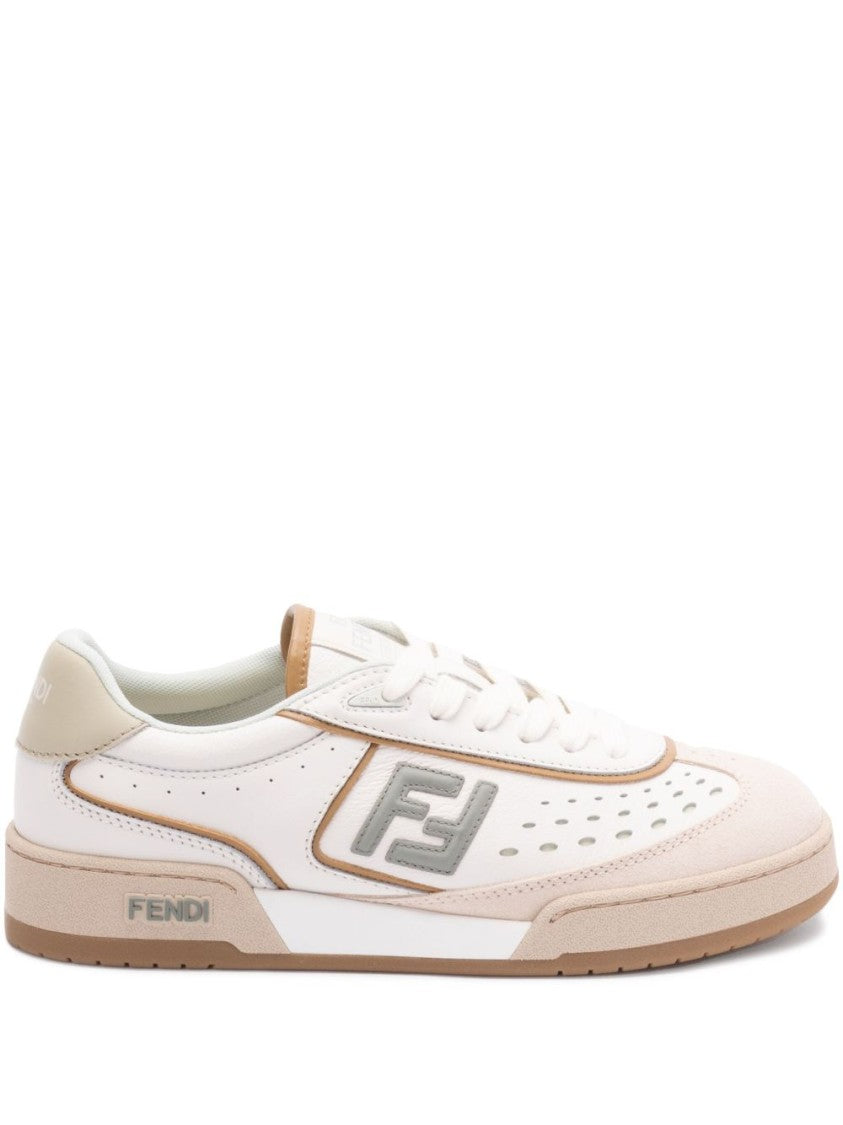 Fendi Sneakers With Perforated Detailing And Cushioned Sole