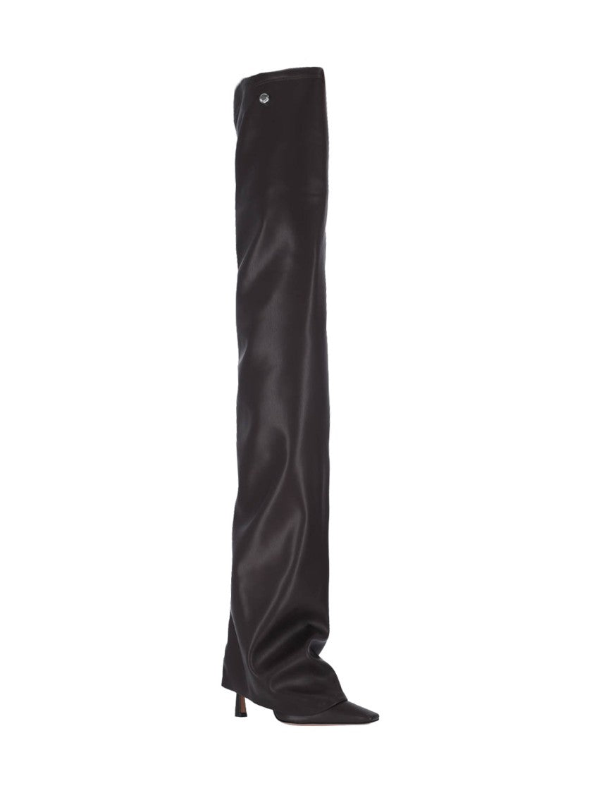 The Attico "Robin Otk" Tall Boots – Brown