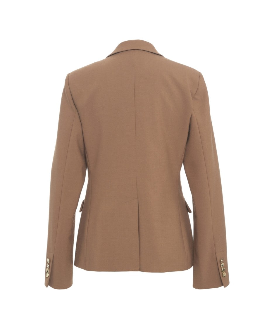 Semi Couture Double-Breasted Blazer With Gold Buttons