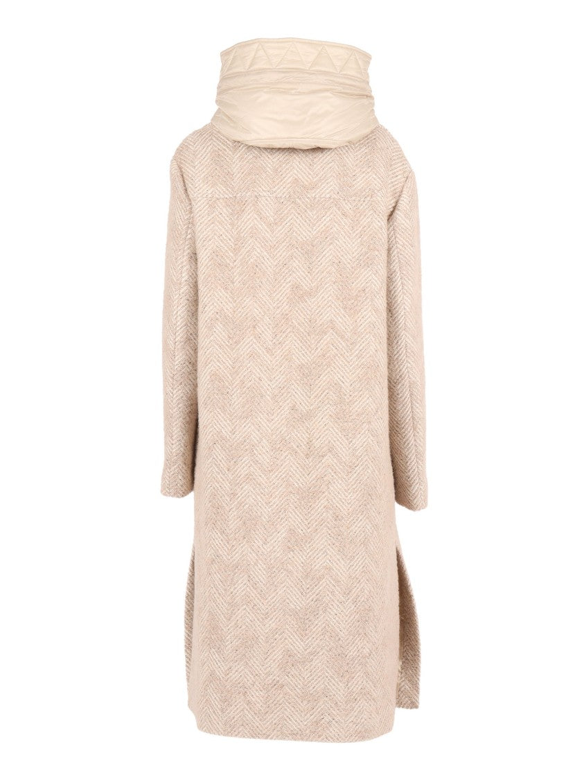 Fay Double-Breasted Coat With High Collar
