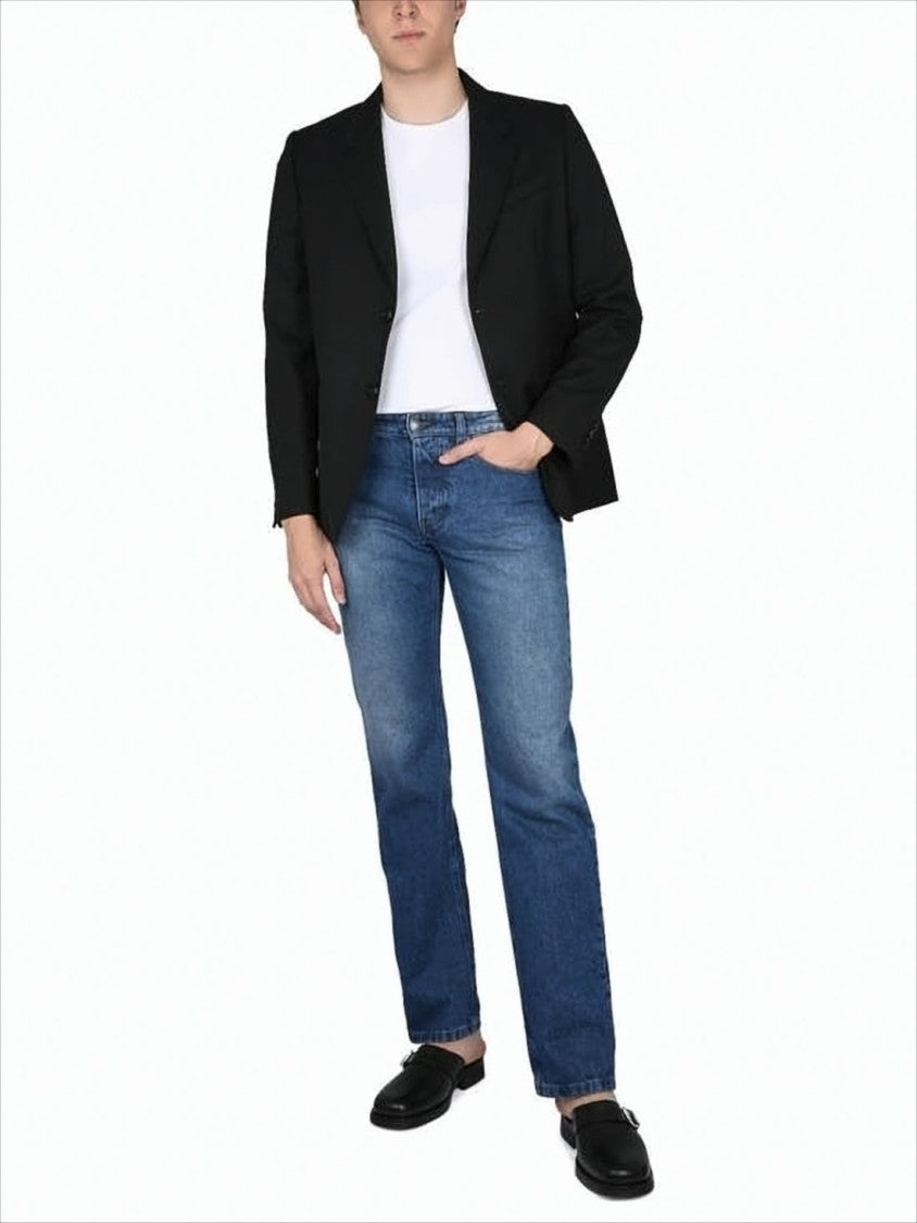 Ami Tailored Black Blazer With Notched Lapel