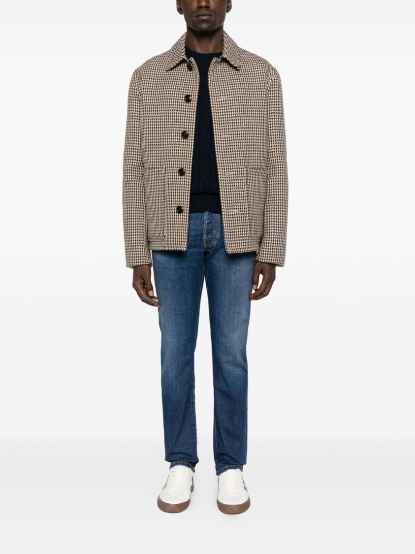 Gran Sasso Textured Cable Knit Black Sweater
