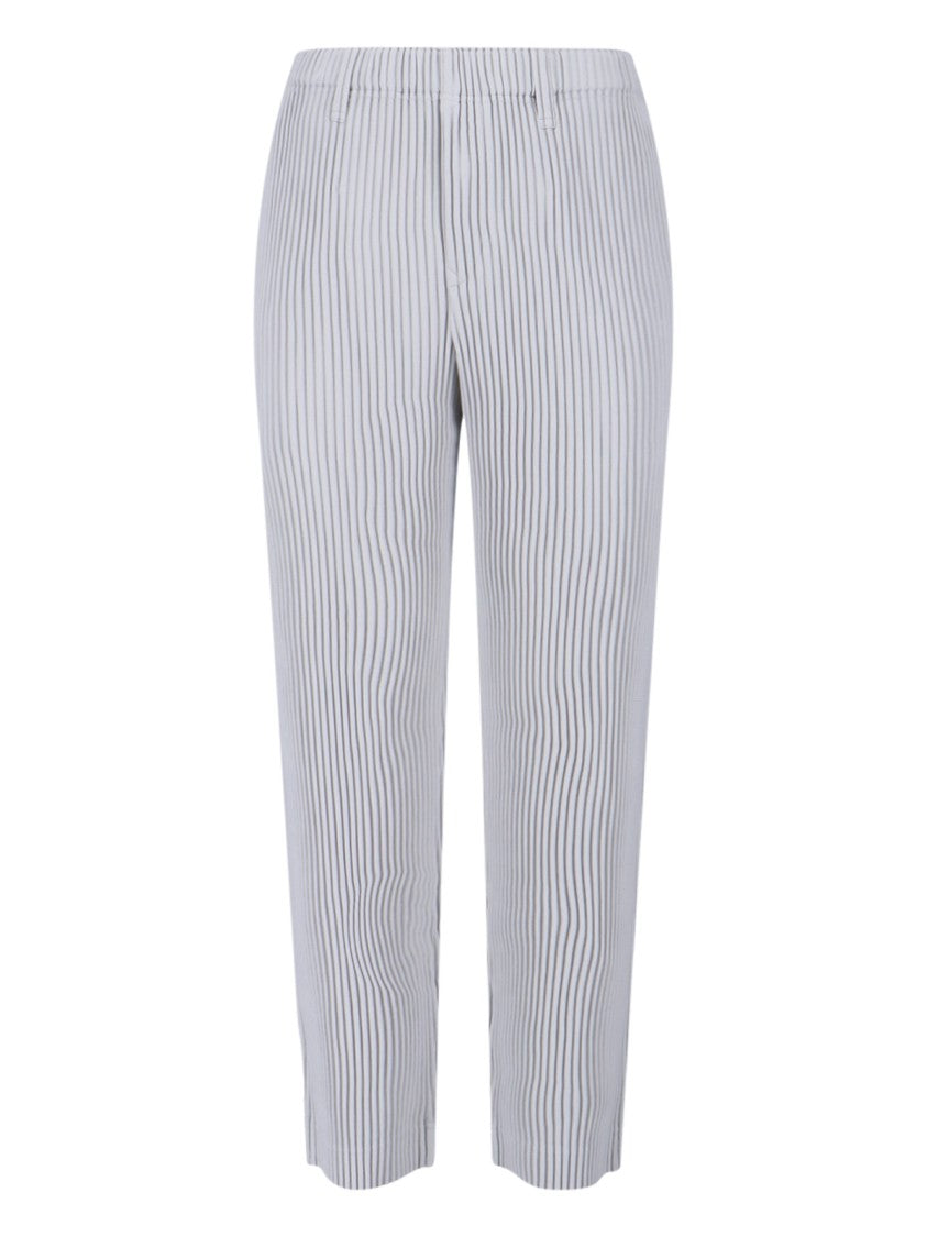 Homme Plissé Issey Miyake Pleated Trousers – Light Grey