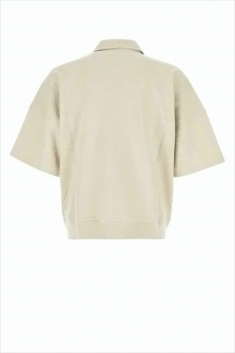 Bottega Veneta Cropped Short-Sleeved Top With Classic Collar