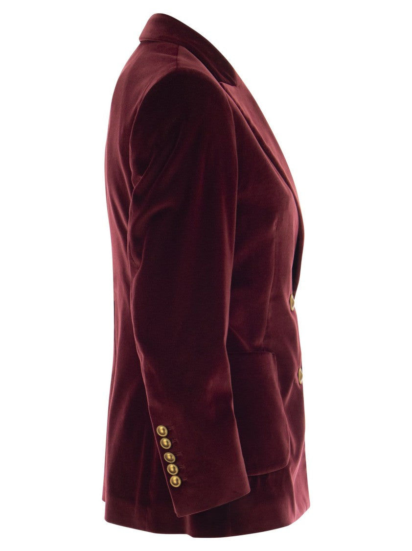 Saulina Antonia - Single-Breasted Velvet Jacket