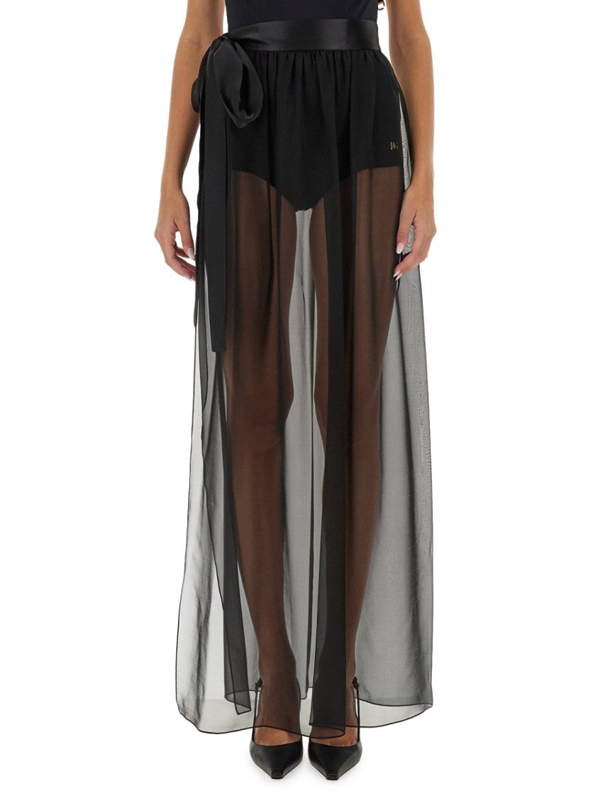 Dolce & Gabbana Silk Chiffon Long Skirt
