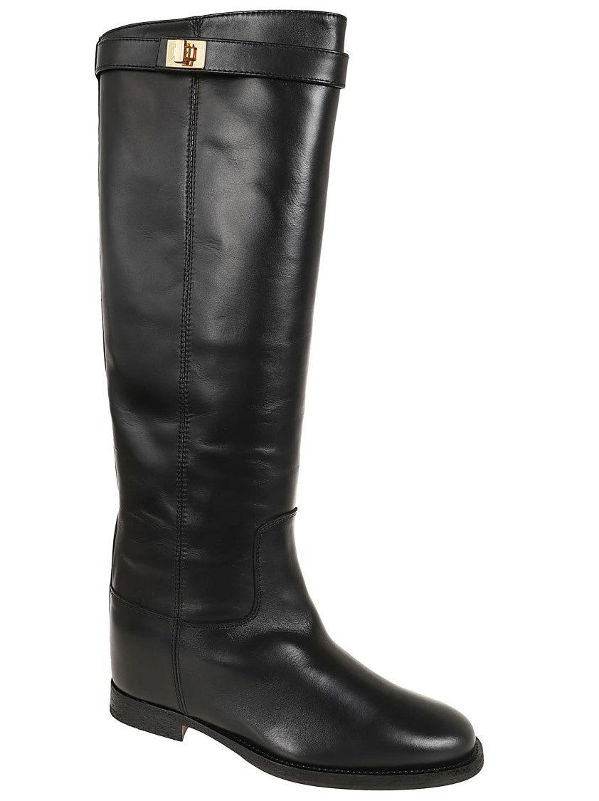 Via Roma 15 Ankle Boots With Hook-And-Eye Strap