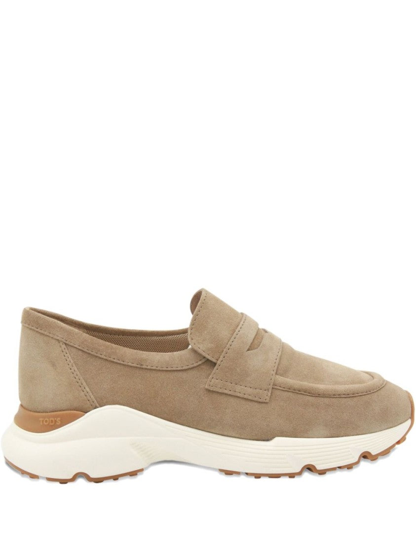 Tod's Sleek Suede Loafers With Penny Strap
