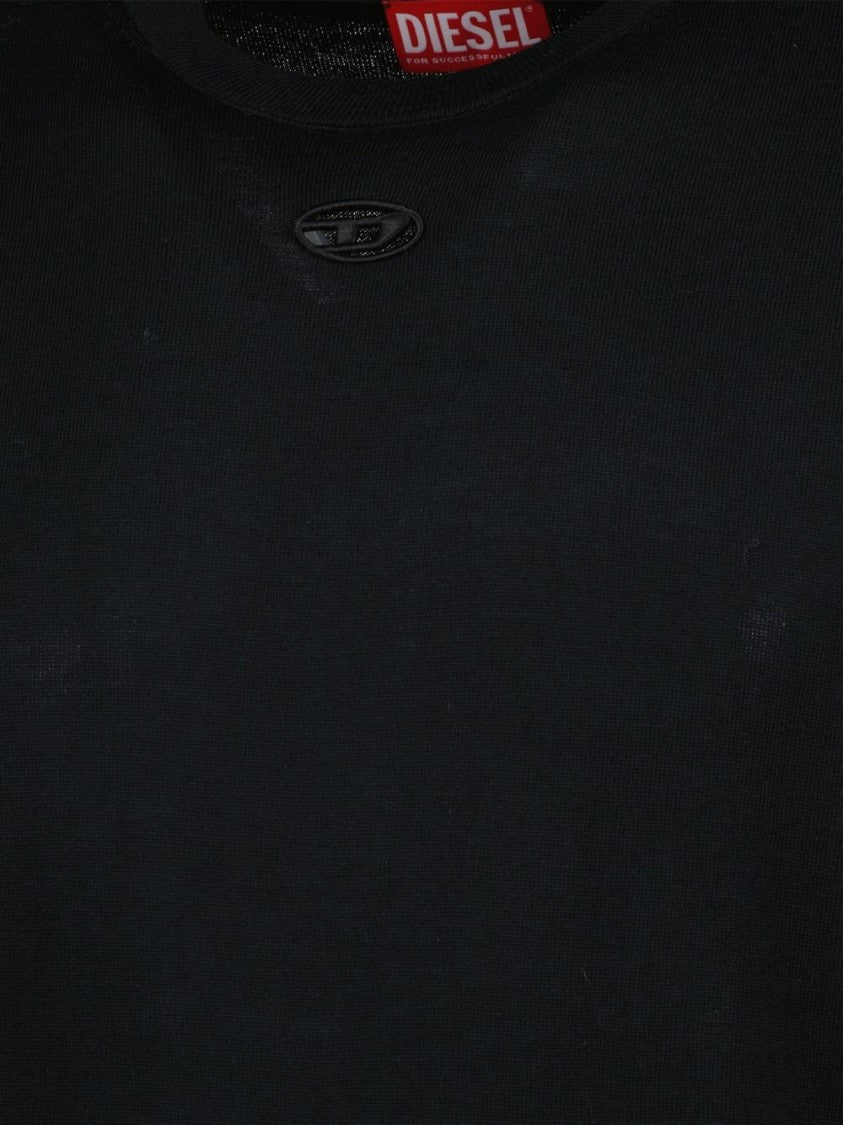 Diesel Crew Neck Black Knit Sweater