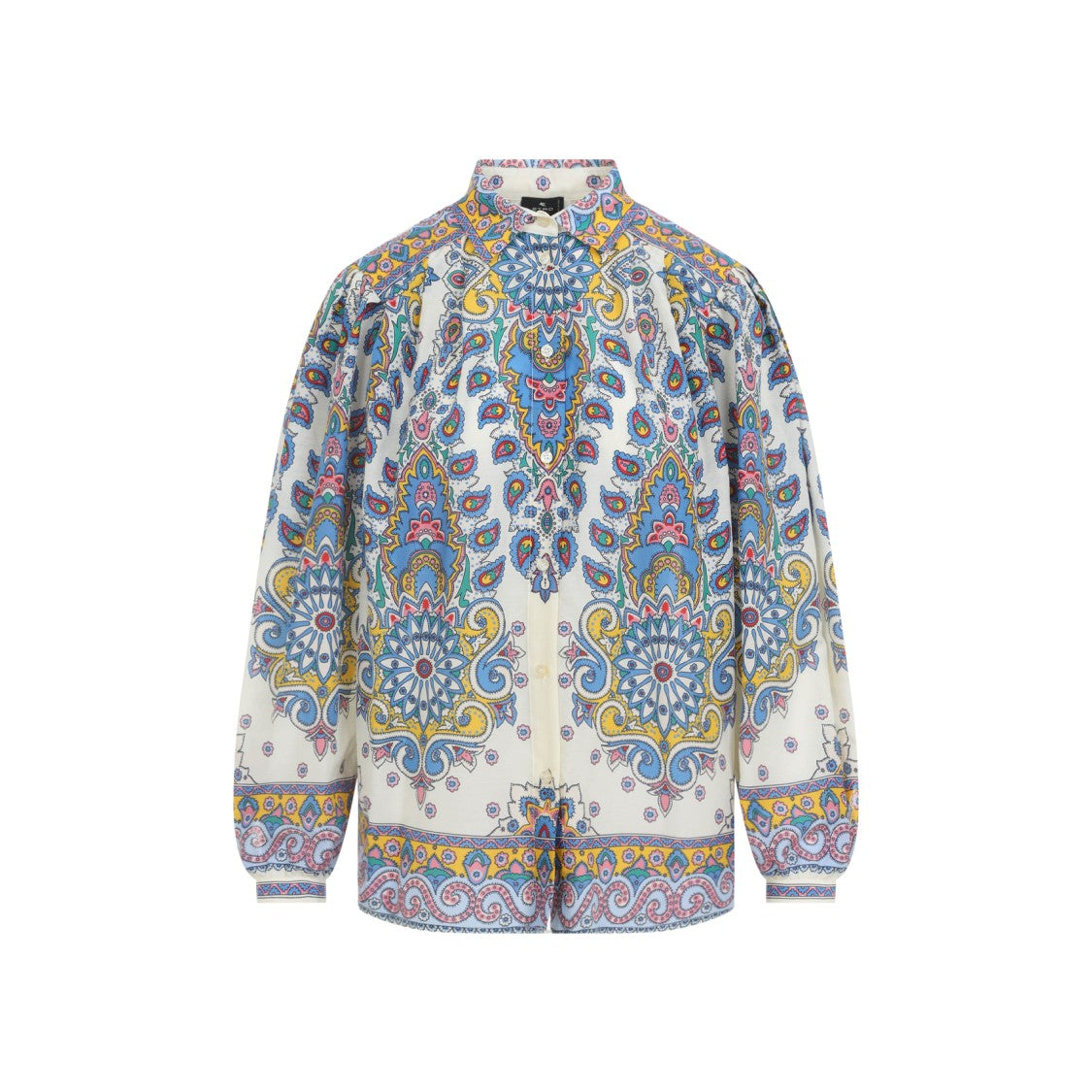 Etro Multicolor Paisley Pattern Cotton-Silk Blend Blouse