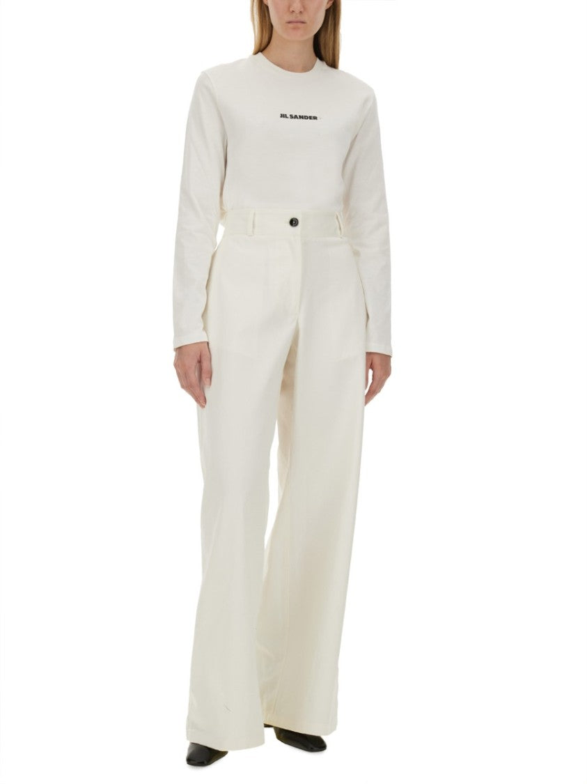 Jil Sander Long-Sleeved T-Shirt With Logo