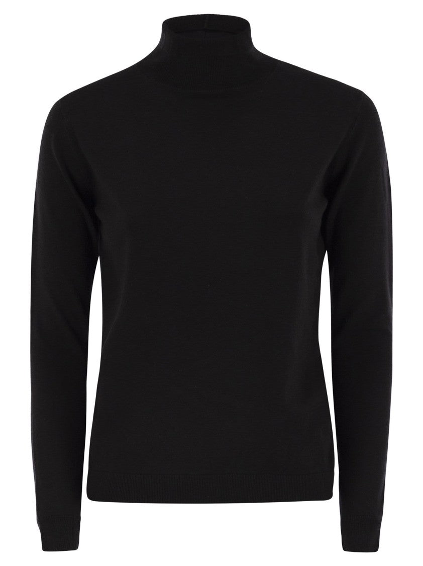Max Mara Kiku - Turtleneck In Silk And Wool Yarn