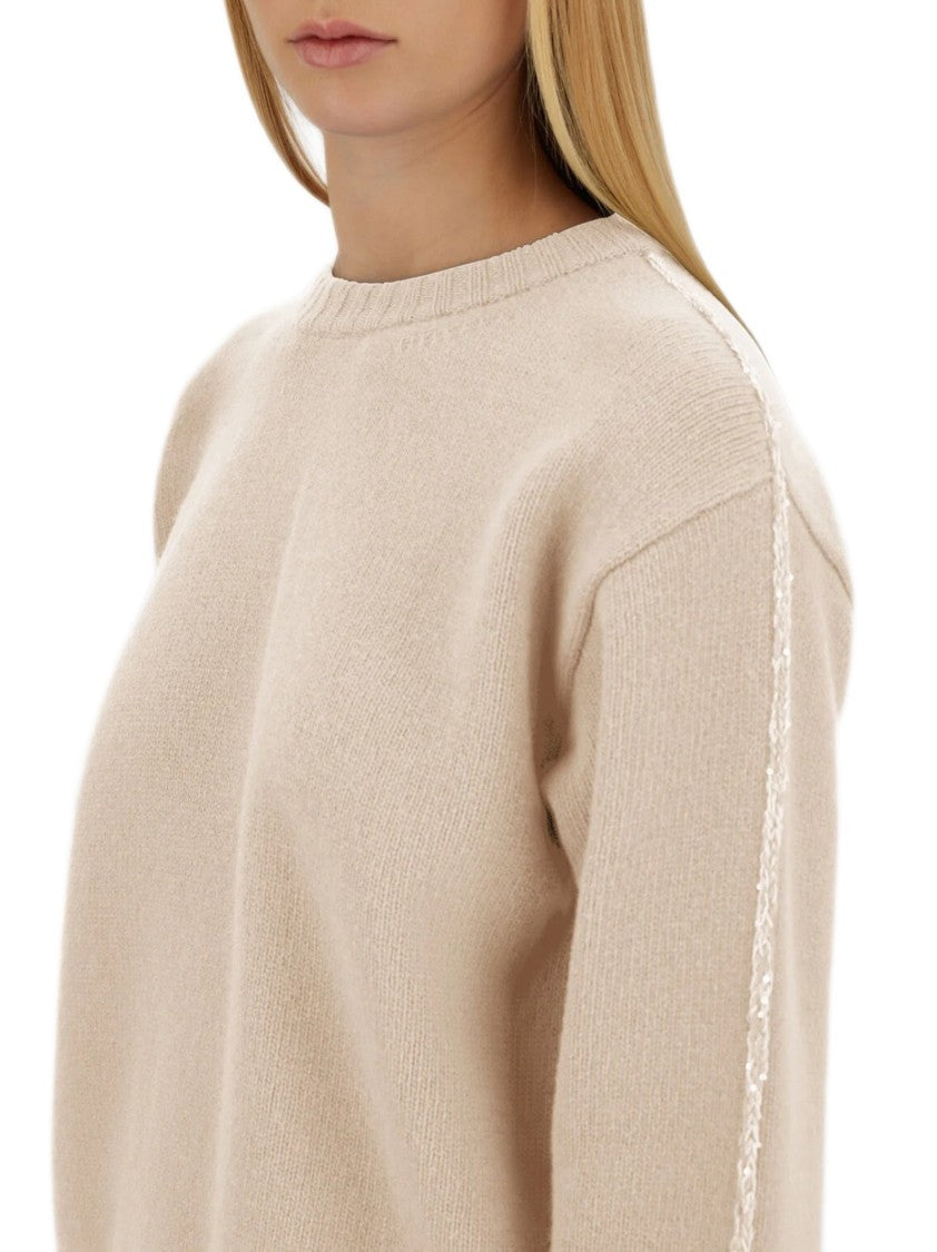 Herno Relaxed Fit Crewneck Sweater With Lurex Detailing