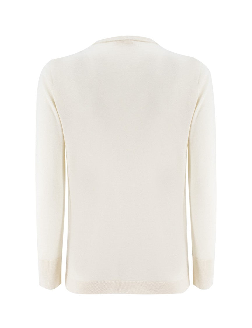 Fedeli Cashmere-Silk Blend Crewneck Sweater With Ribbed Edges