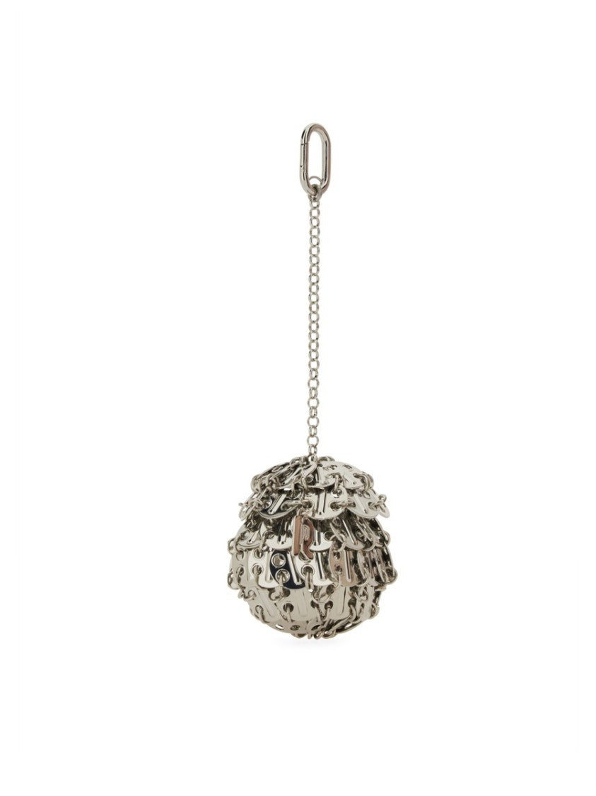 Rabanne Intricate Brass Keychain Charm