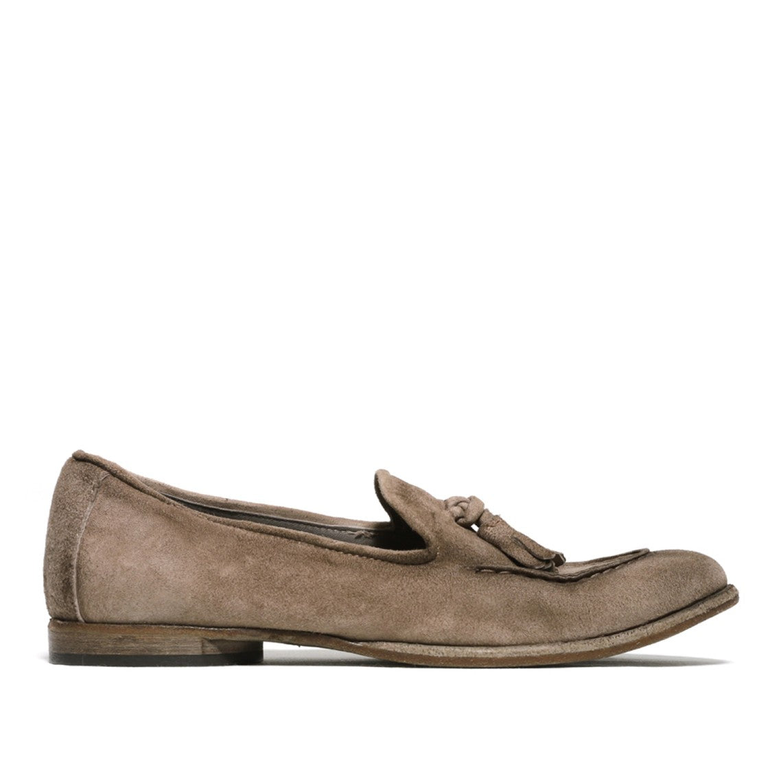 Hundred 100 Beige Suede Moccasins