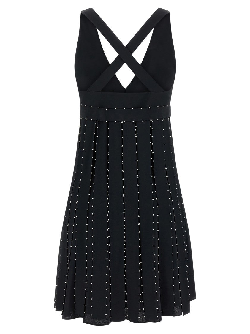 Giovanni Bedin Silk Blend Mini Dress With Pearl