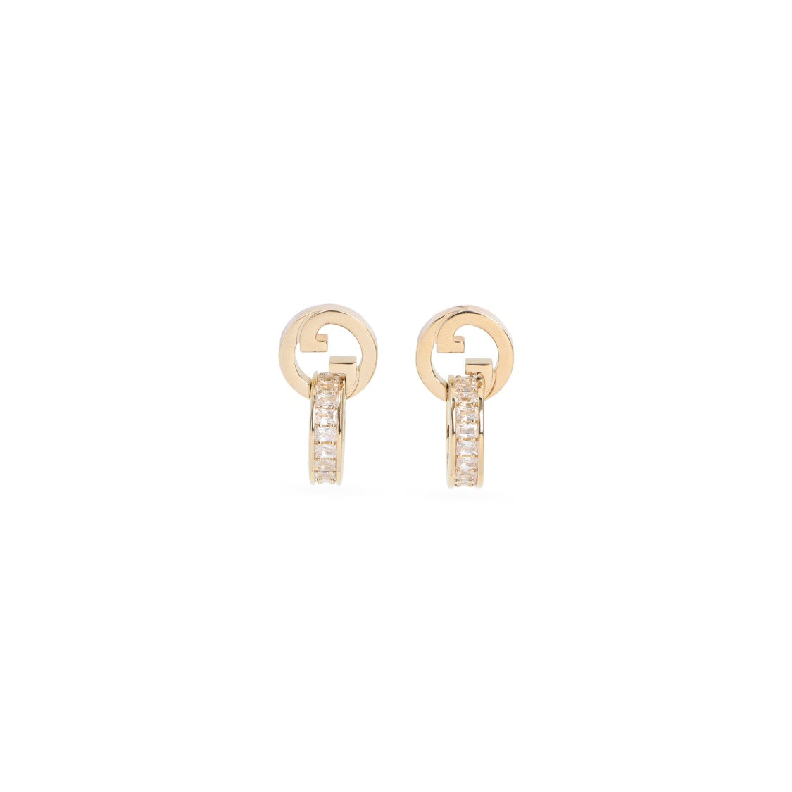 Gucci Metal And Zircon Earrings