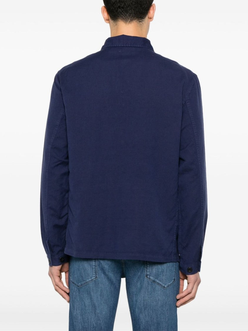 Polo Ralph Lauren Navy Blue Shirt With Spread Collar