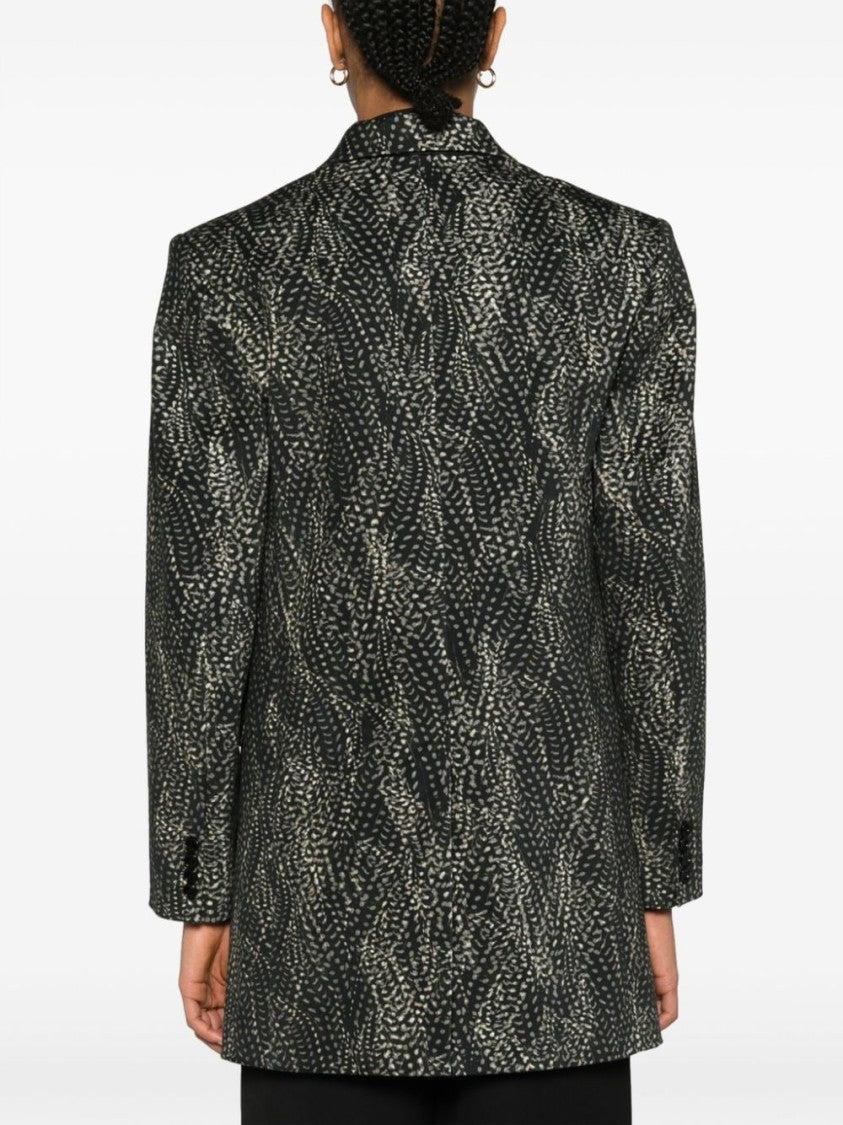 Isabel Marant Single-Breasted Abstract-Print Blazer