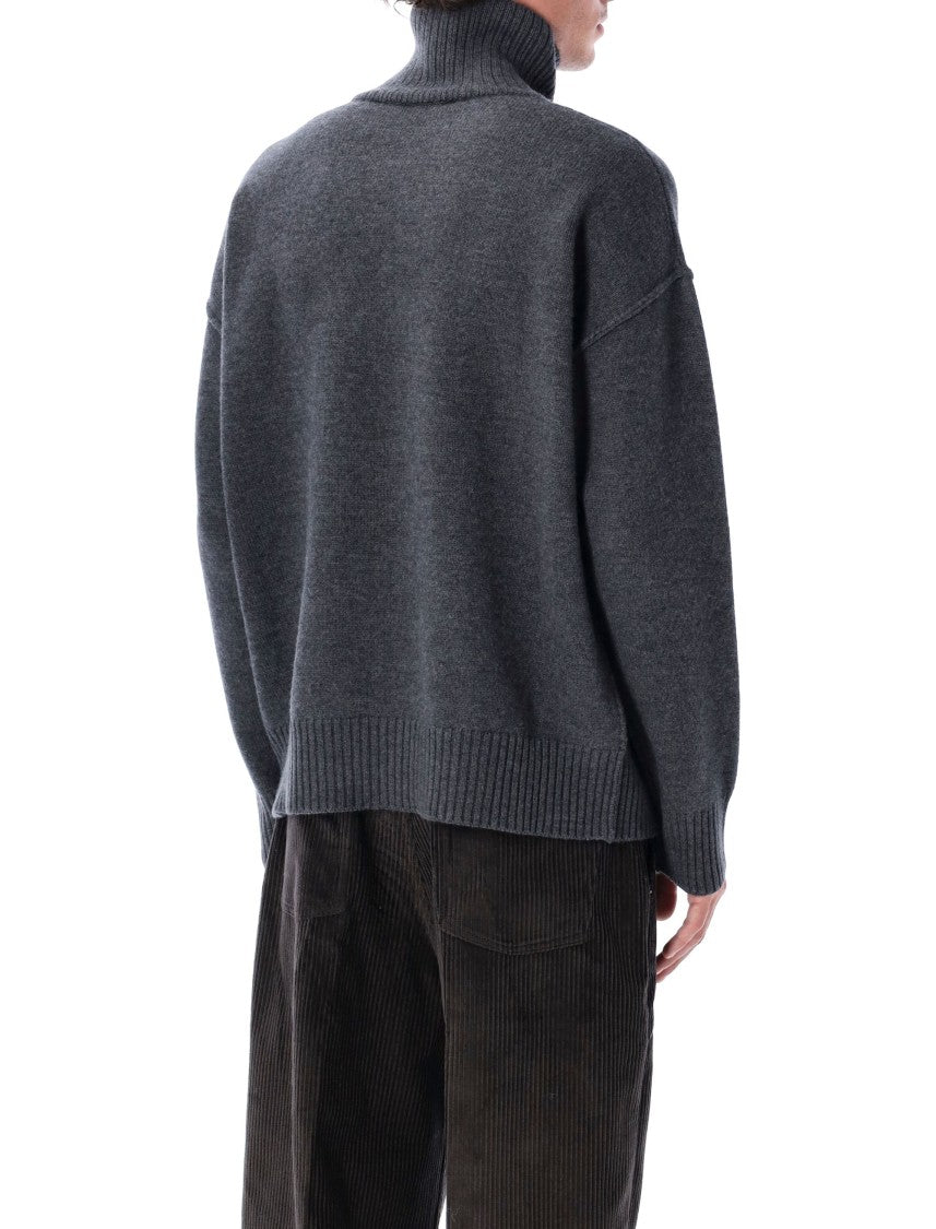 Ami Red Adc High Neck Sweater