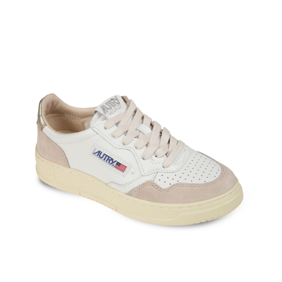 Autry Medalist Low Gold Metallic Sneakers