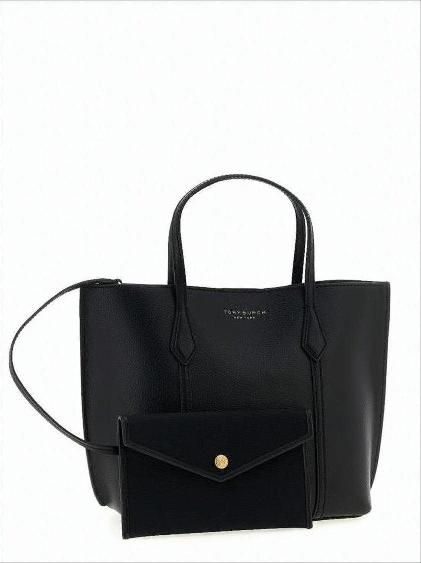 Tory Burch Textured Cow Leather Tote Bag With Structured Silhouette