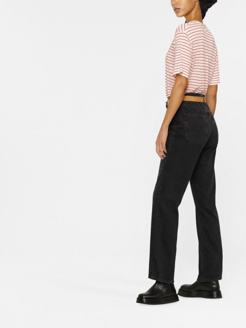 Agolde Mid-Rise Straight-Leg Denim Jeans