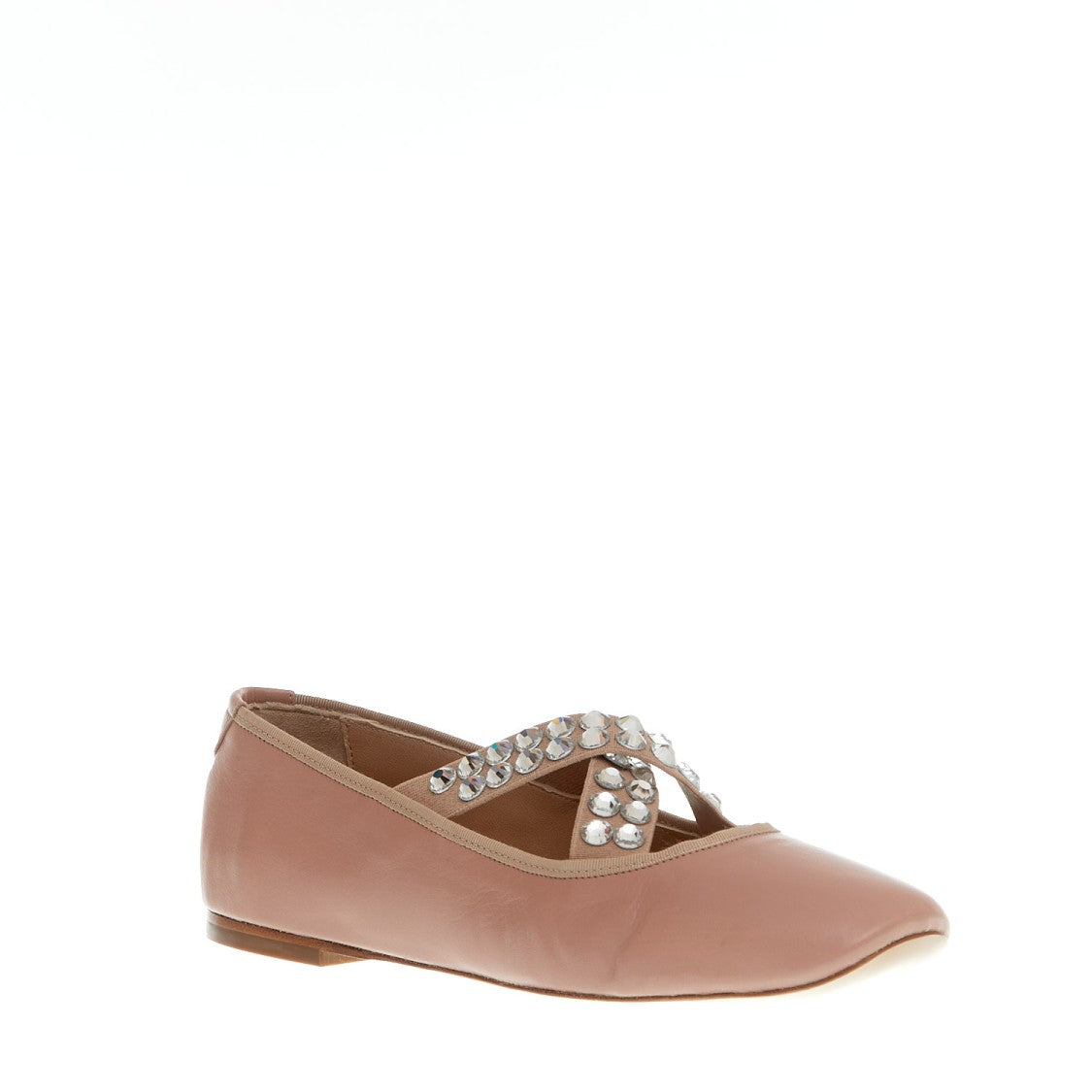 Casadei Pink Ballerina Cross Strass