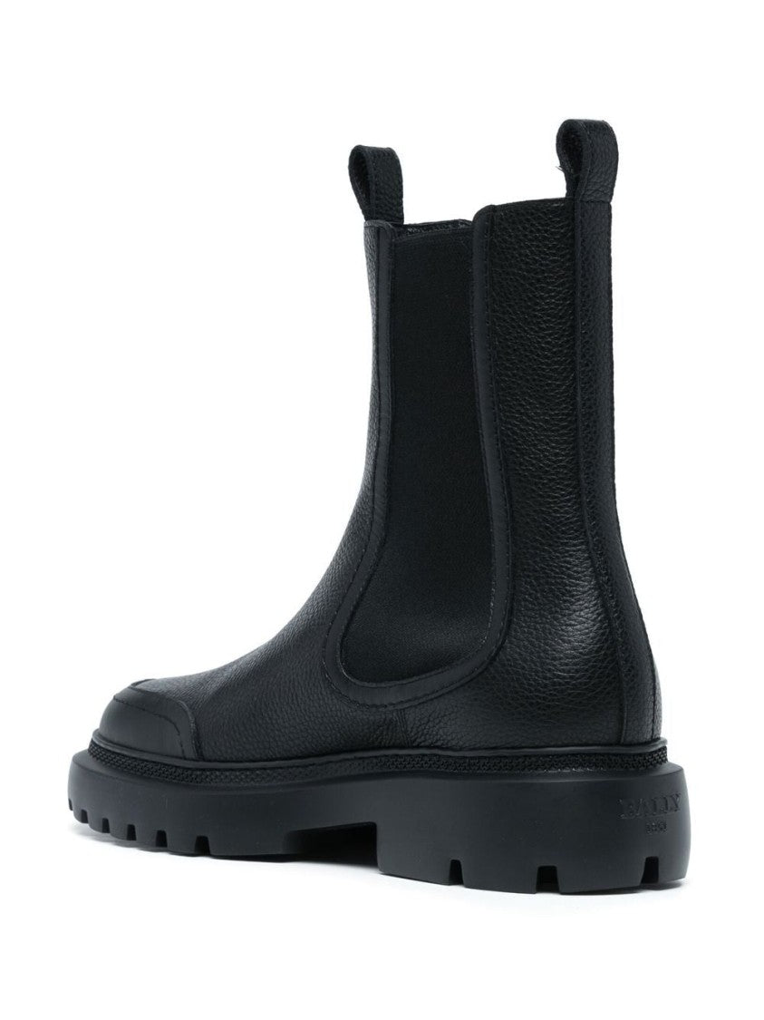 Bally Ginny Flat Calf Grained Boots