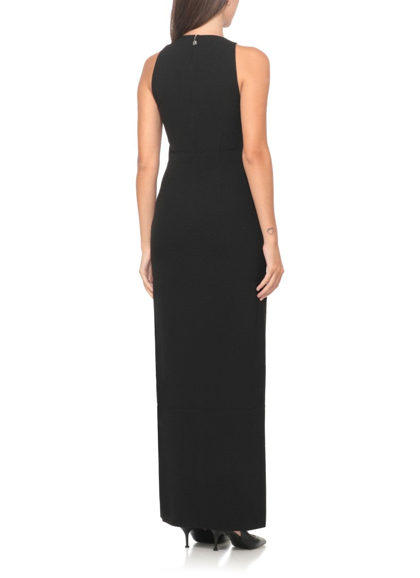 Rotate Sleeveless Crepe Evening Dress With Rear Zip