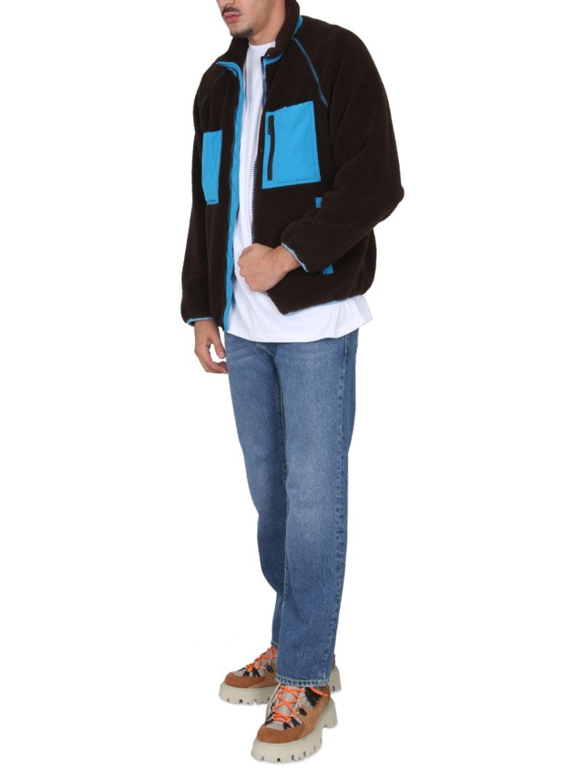 Msgm Textured High Neck Jacket