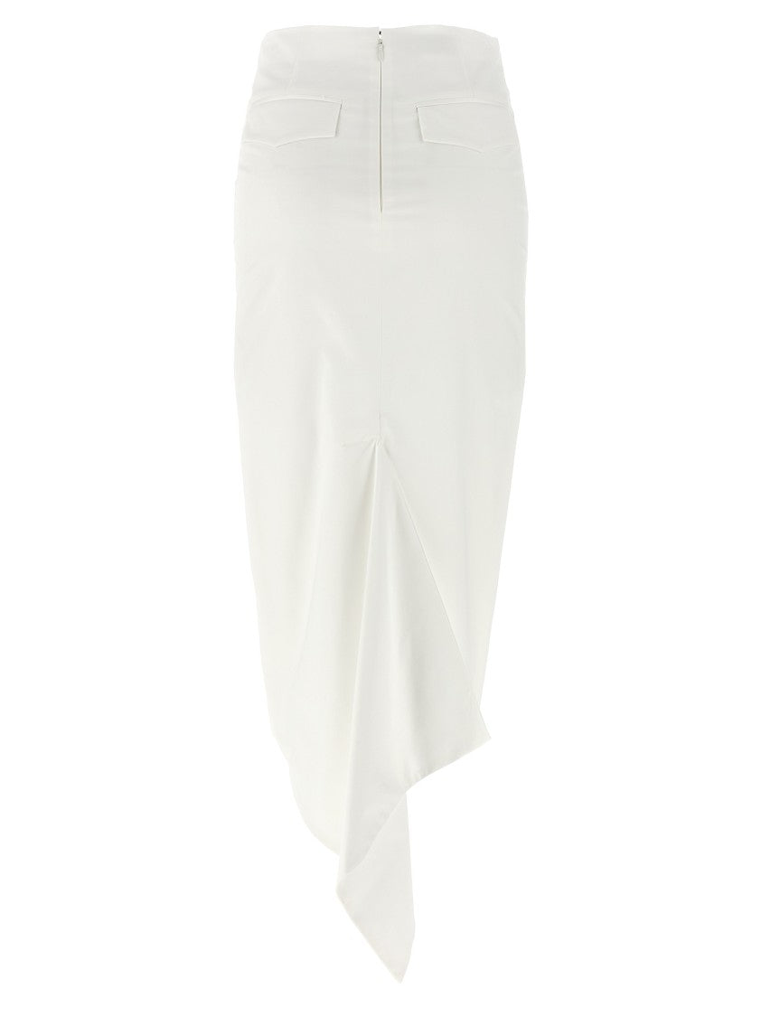 The Latest Fitted Longuette Skirt With Back Flounce