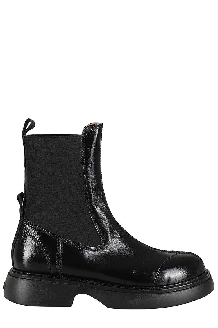 Ganni Everyday Mid Chelsea Boots Tonal Naplack