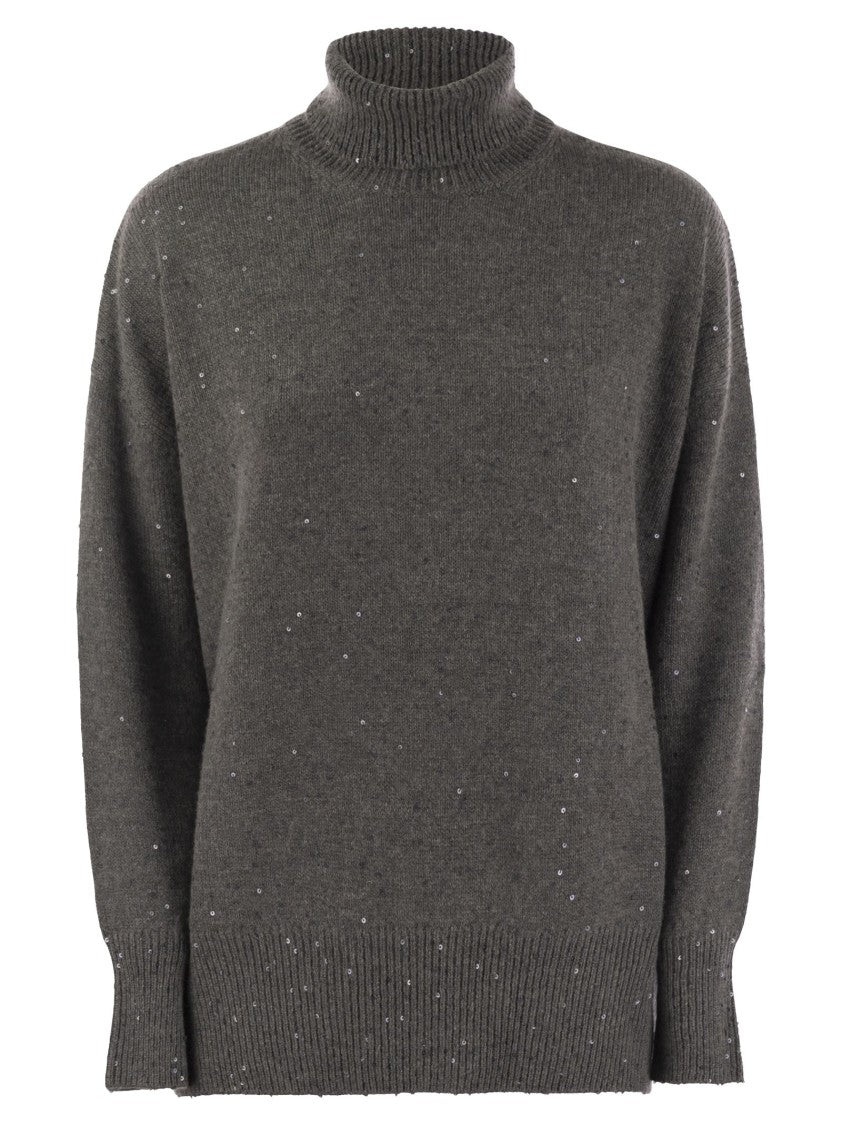 Brunello Cucinelli Cashmere And Silk Turtleneck Sweater