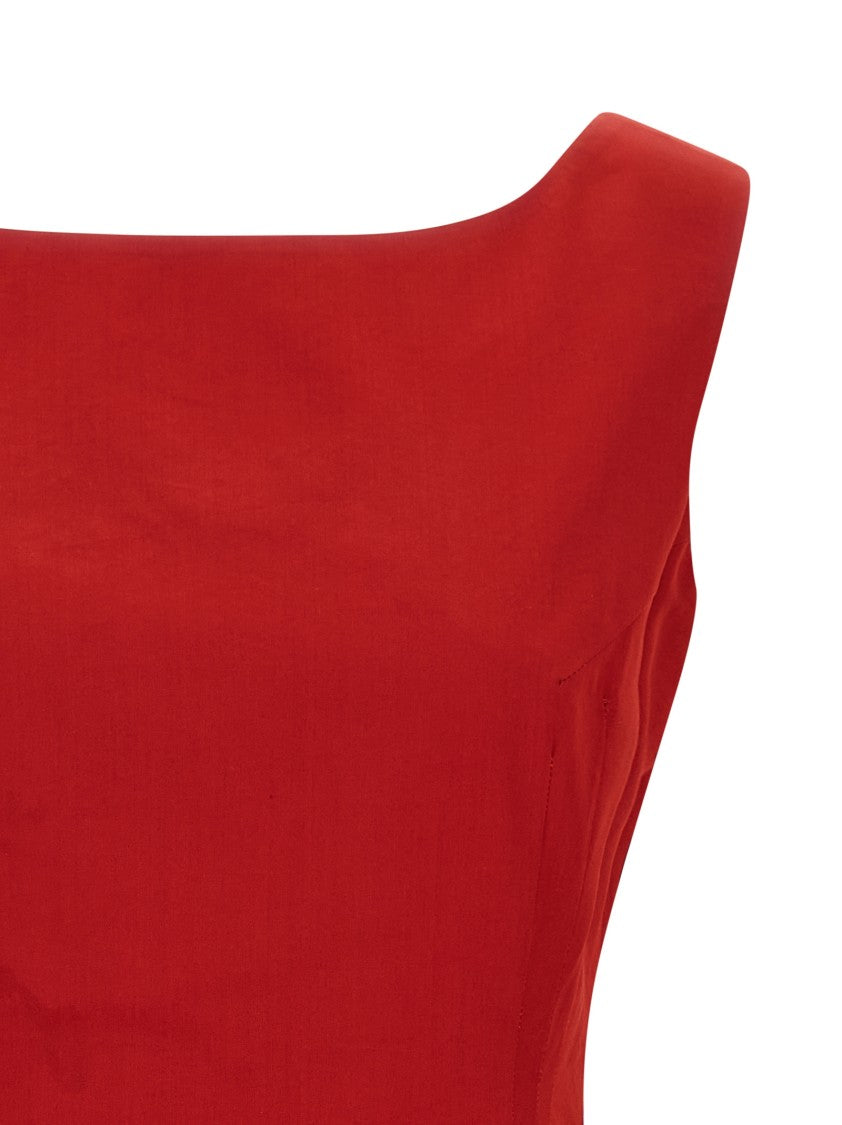 Magda Butrym Hourglass Silhouette Top With 3D Floral Pockets