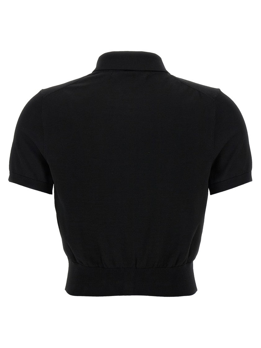 T By Alexander Wang Logo Patch Polo Shirt