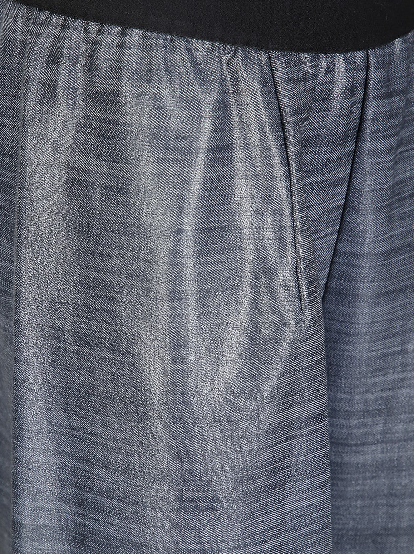 Maria Calderara Trousers With Contrasting Elastic Waist