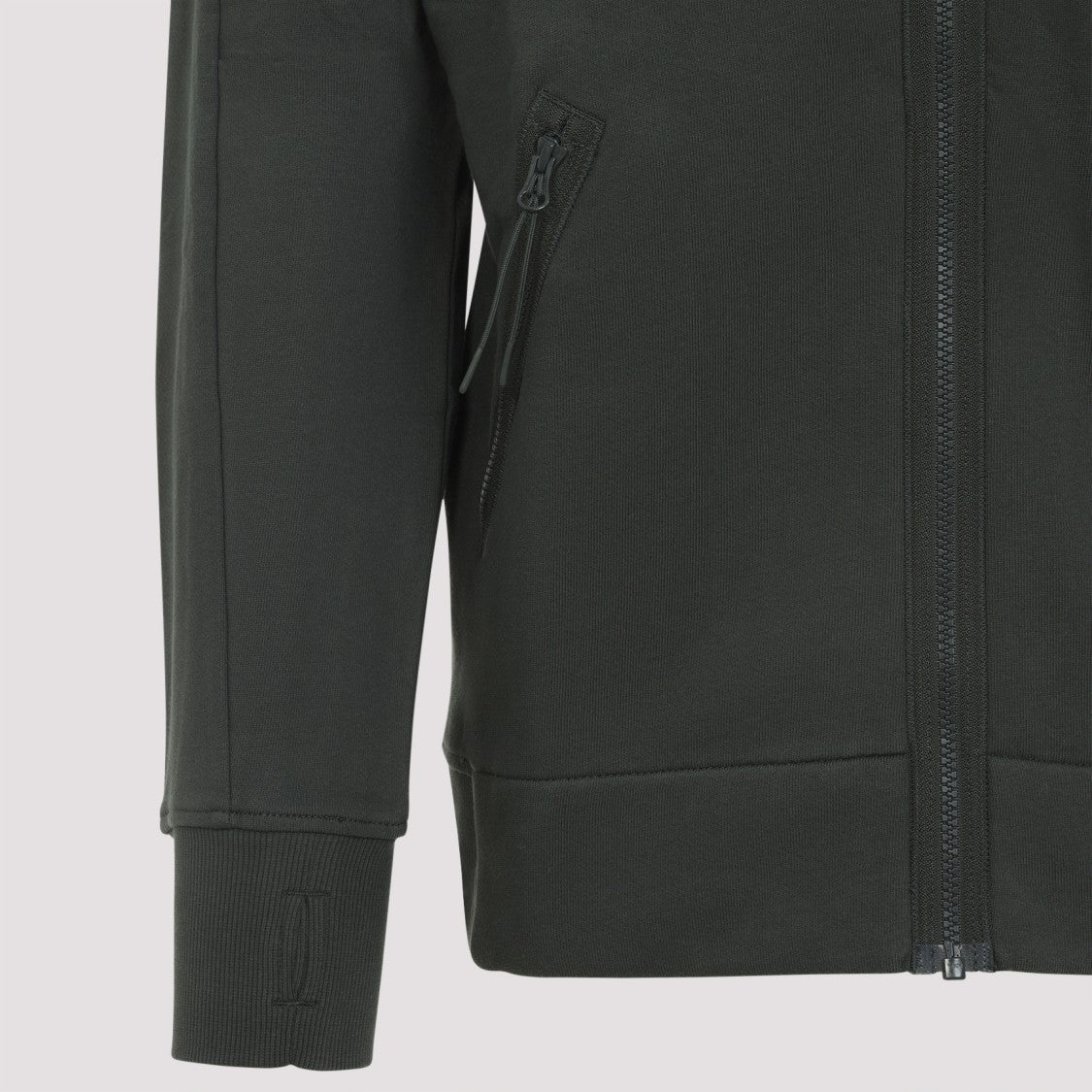 C.P. Company Open Grey Cotton Hoodie