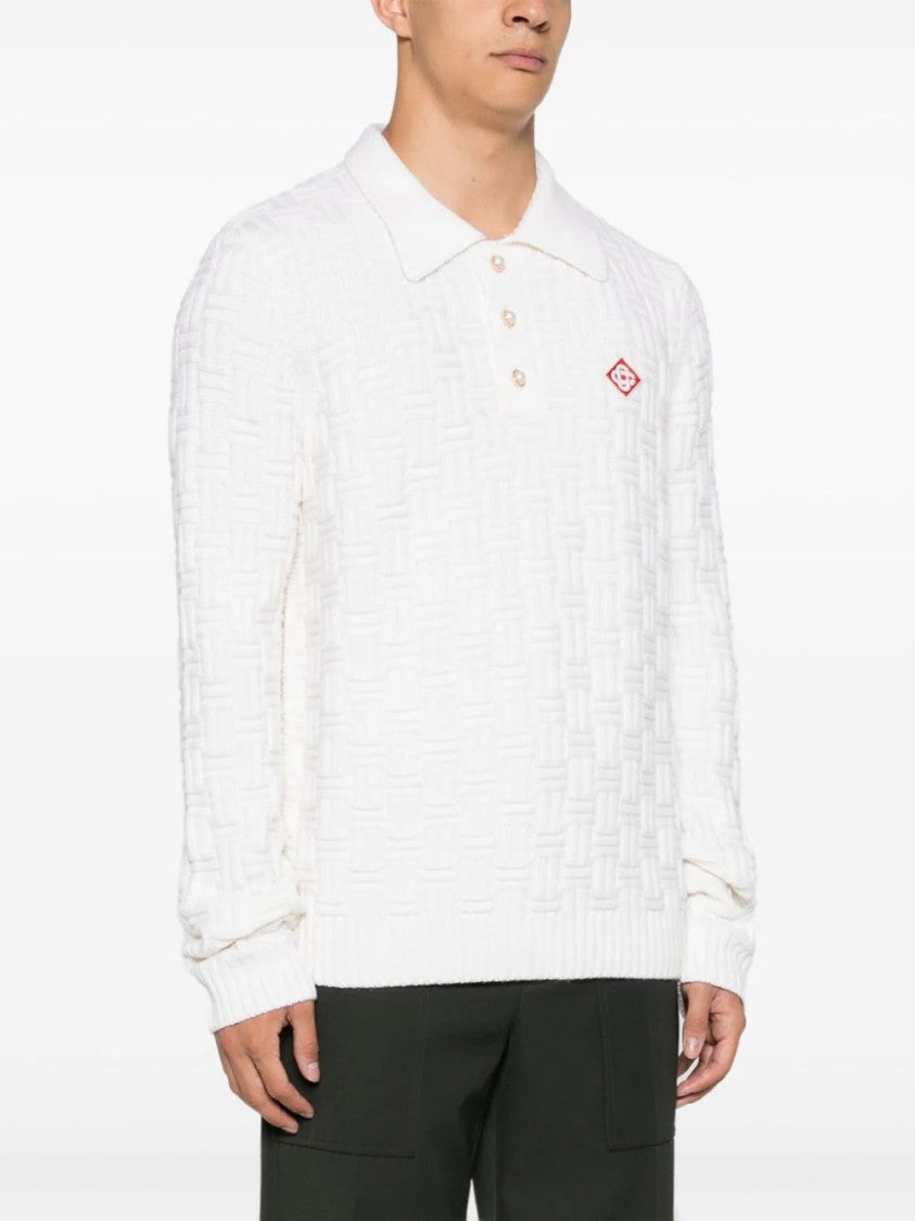 Casablanca Column Stitch Polo Shirt