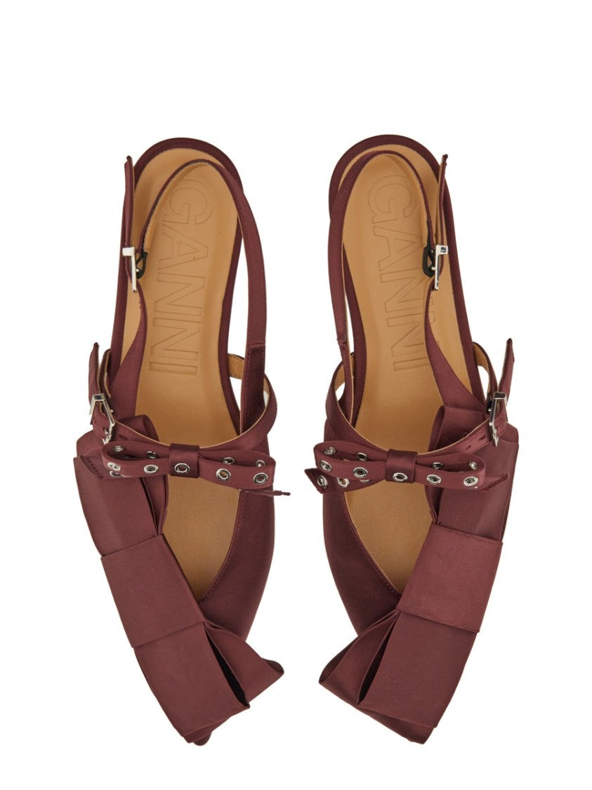 Ganni Satin Ballerina