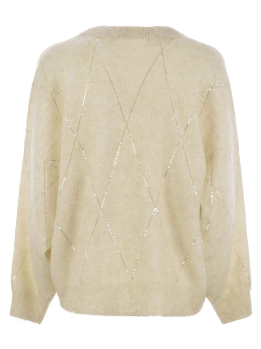 Brunello Cucinelli Mohair, Wool, Cashmere And Silk Sweater
